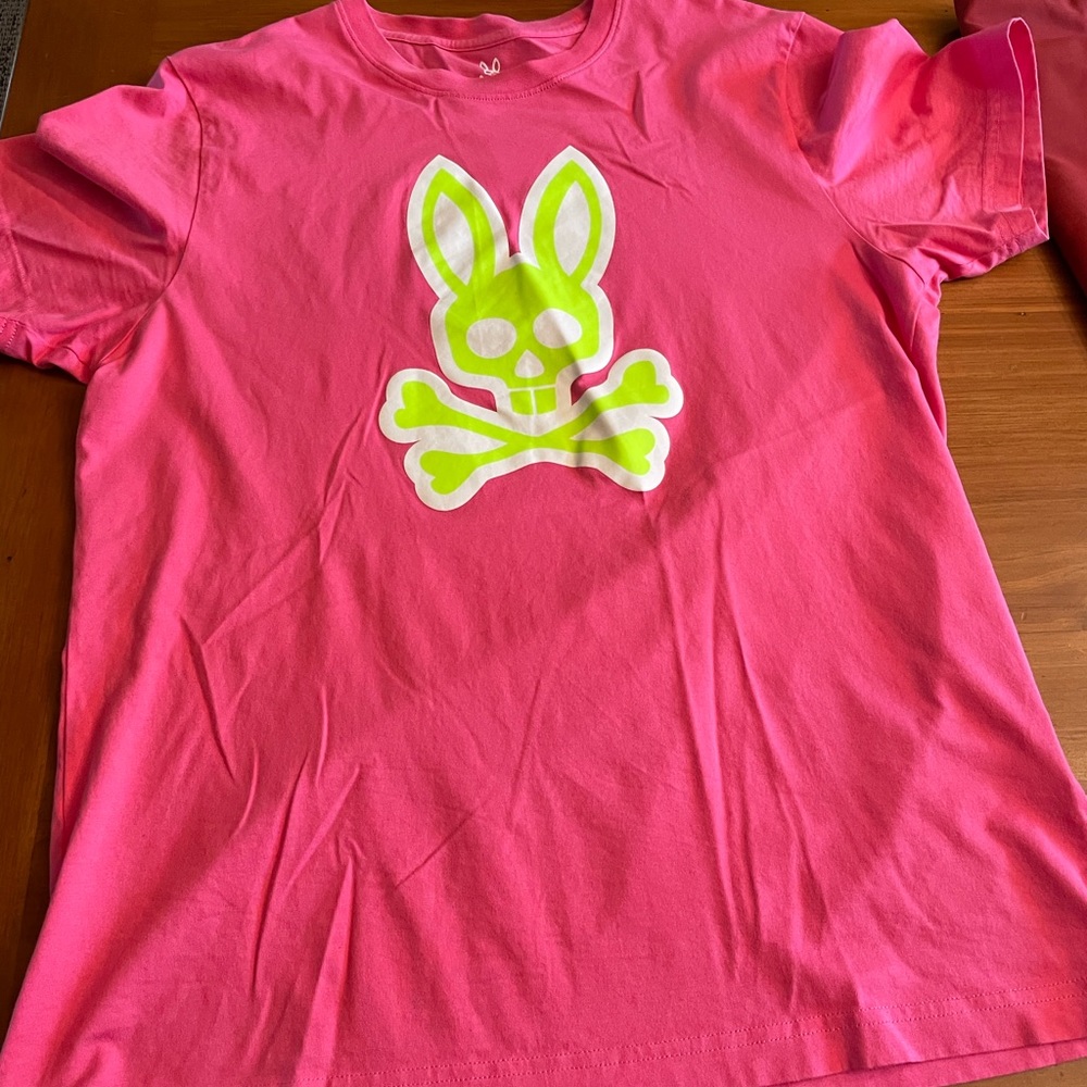 Psycho bunny pink graphic tee-shirt